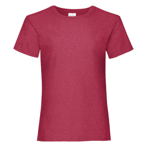 Fruit of the Loom Girls Valueweight T Girls Valueweight T – 104, Heather Red-VH