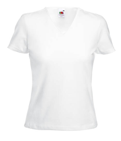 Fruit of the Loom Lady-Fit V-Neck T Lady-Fit V-Neck T – XL, weiß-30