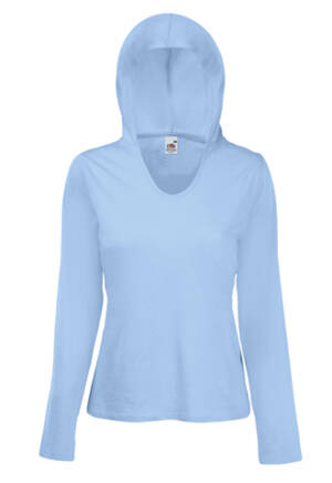 Fruit of the Loom Lady-Fit Lightweight Hooded T