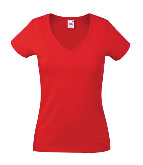 Fruit of the Loom Lady-Fit Valueweight V-Neck T Lady-Fit Valueweight V-Neck T – XS, rot-40