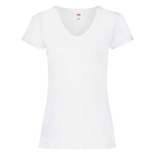 Fruit of the Loom Ladies Valueweight V-Neck T Ladies Valueweight V-Neck T – 2XL, White-30