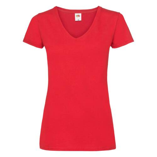 Fruit of the Loom Ladies Valueweight V-Neck T Ladies Valueweight V-Neck T – 2XL, Red-40