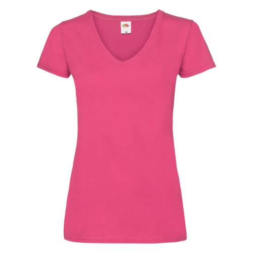 Fruit of the Loom Ladies Valueweight V-Neck T Ladies Valueweight V-Neck T – 2XL, Fuchsia-57