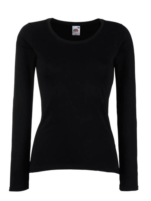 Fruit of the Loom Ladies Valueweight Long Sleeve T Ladies Valueweight Long Sleeve T – 2XL, schwarz-36