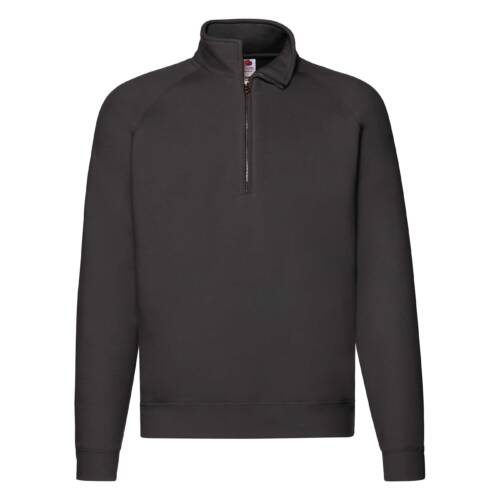 Fruit of the Loom Premium Zip Neck Sweat Premium Zip Neck Sweat – 2XL, Black-36