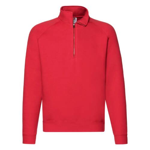 Fruit of the Loom Premium Zip Neck Sweat Premium Zip Neck Sweat – 2XL, Red-40