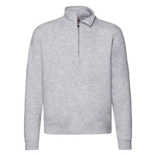 Fruit of the Loom Premium Zip Neck Sweat Premium Zip Neck Sweat – 2XL, Heather Grey-94