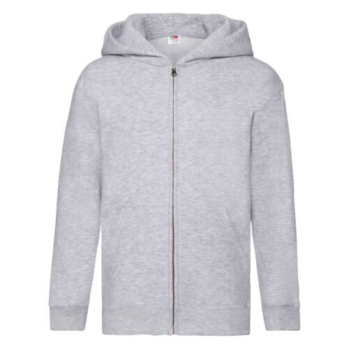 Fruit of the Loom Kids Premium Hooded Sweat Jacket Kids Premium Hooded Sweat Jacket – 116, Heather Grey-94