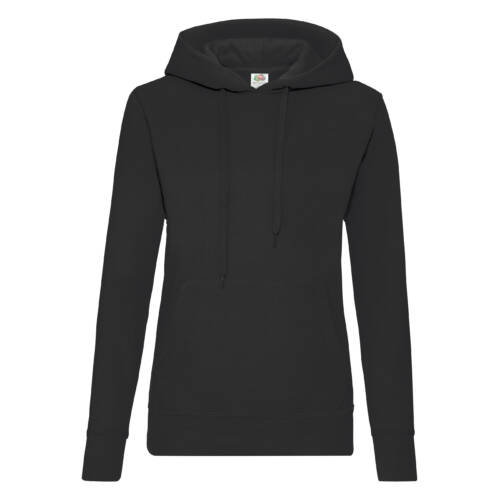 Fruit of the Loom Ladies Classic Hooded Sweat Ladies Classic Hooded Sweat – 2XL, Black-36