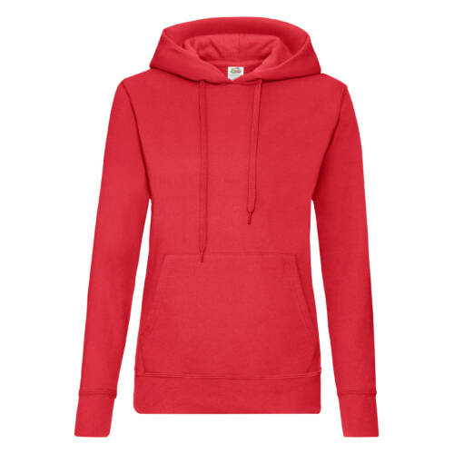 Fruit of the Loom Ladies Classic Hooded Sweat Ladies Classic Hooded Sweat – 2XL, Red-40