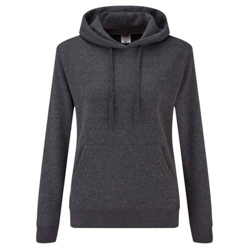 Fruit of the Loom Ladies Classic Hooded Sweat Ladies Classic Hooded Sweat – 2XL, Dark Heather Grey-HD