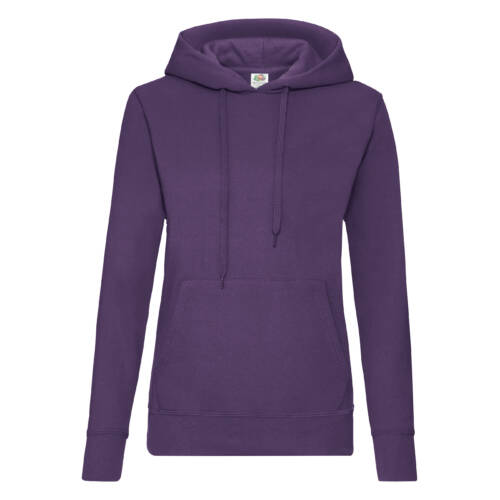 Fruit of the Loom Ladies Classic Hooded Sweat Ladies Classic Hooded Sweat – 2XL, Purple-PE