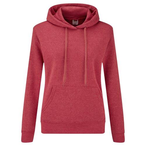 Fruit of the Loom Ladies Classic Hooded Sweat Ladies Classic Hooded Sweat – 2XL, Heather Red-VH