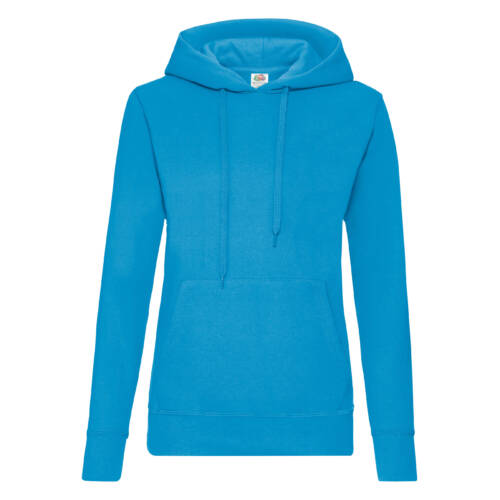 Fruit of the Loom Ladies Classic Hooded Sweat Ladies Classic Hooded Sweat – 2XL, Azure Blue-ZU