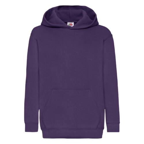 Fruit of the Loom Kids Classic Hooded Sweat Kids Classic Hooded Sweat – 116, Purple-PE