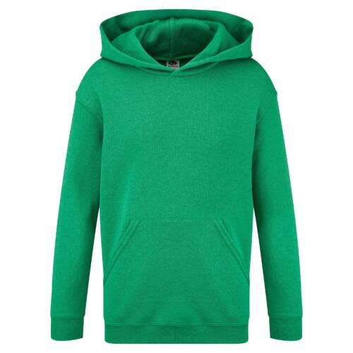 Fruit of the Loom Kids Classic Hooded Sweat Kids Classic Hooded Sweat – 116, Heather Green-RX