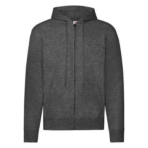 Fruit of the Loom Classic Hooded Sweat Jacket Classic Hooded Sweat Jacket – 2XL, Dark Heather Grey-HD