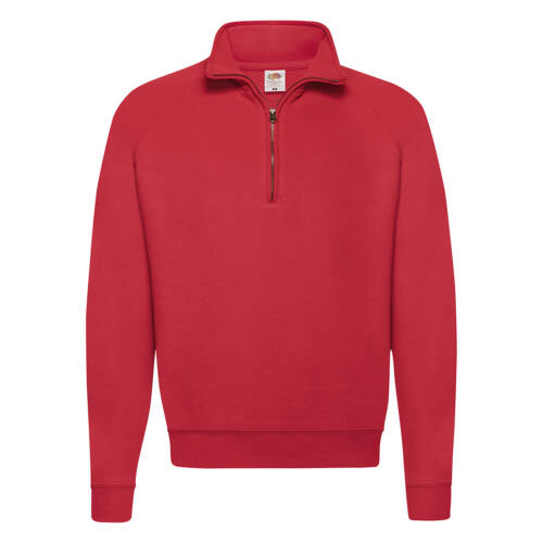 Fruit of the Loom Classic Zip Neck Sweat Classic Zip Neck Sweat – 2XL, Red-40