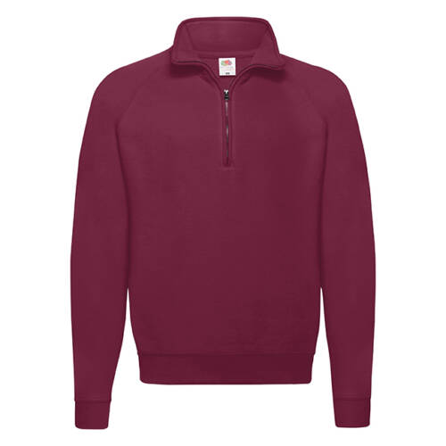 Fruit of the Loom Classic Zip Neck Sweat Classic Zip Neck Sweat – 2XL, Burgundy-41