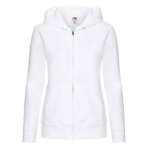 Fruit of the Loom Ladies Premium Hooded Sweat Jacket Ladies Premium Hooded Sweat Jacket – 2XL, White-30