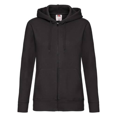 Fruit of the Loom Ladies Premium Hooded Sweat Jacket Ladies Premium Hooded Sweat Jacket – 2XL, Black-36