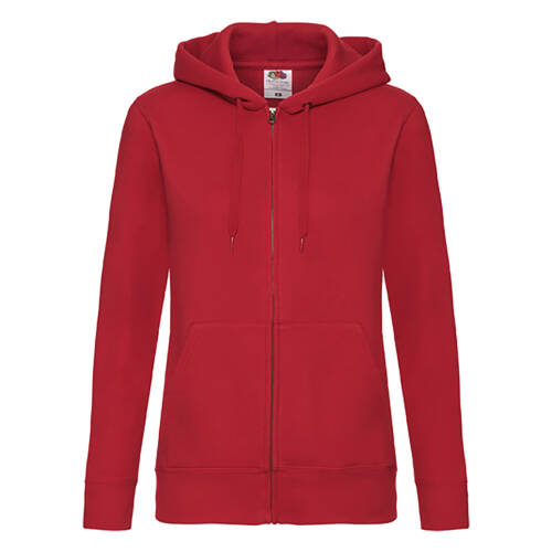 Fruit of the Loom Ladies Premium Hooded Sweat Jacket Ladies Premium Hooded Sweat Jacket – 2XL, Red-40