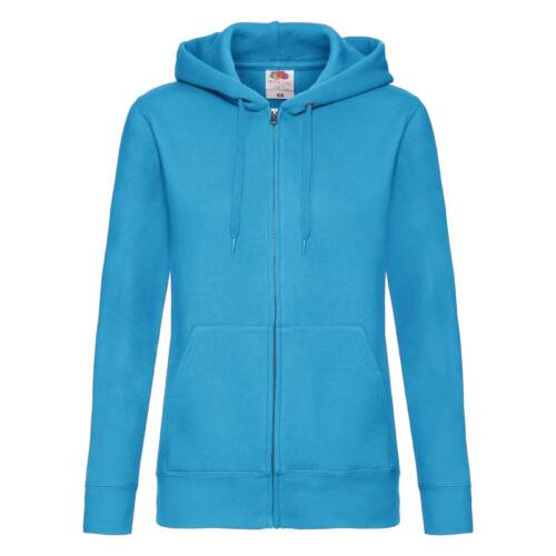 Fruit of the Loom Ladies Premium Hooded Sweat Jacket Ladies Premium Hooded Sweat Jacket – 2XL, Azure Blue-ZU