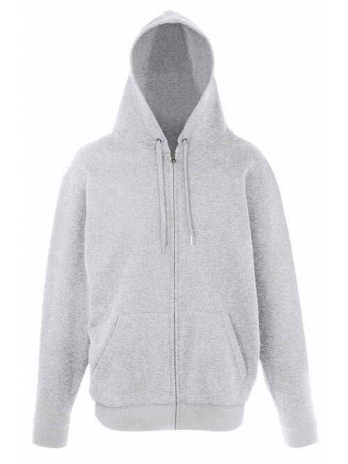 Fruit of the Loom Unique Hooded Sweat Jacket Unique Hooded Sweat Jacket – 2XL, graumeliert-94