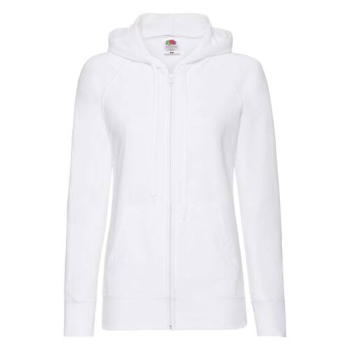 Fruit of the Loom Ladies Lightweight Hooded Sweat Jacket Ladies Lightweight Hooded Sweat Jacket – 2XL, White-30