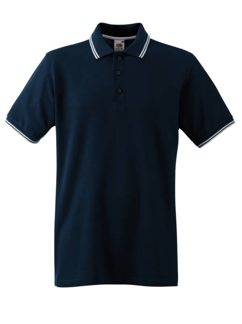 Fruit of the Loom Premium Tipped Polo Premium Tipped Polo – S, deep navy/weiß-85