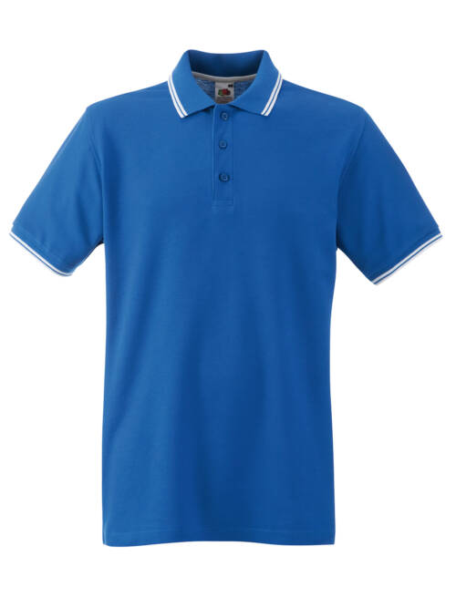 Fruit of the Loom Premium Tipped Polo Premium Tipped Polo – M, royal/weiß-KB