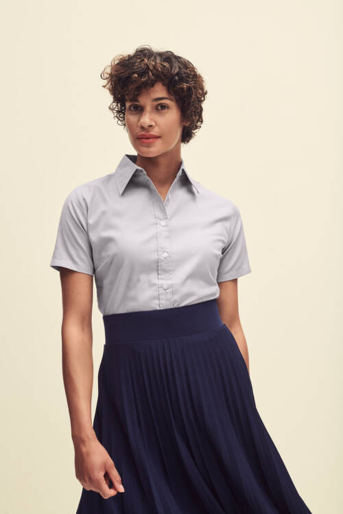 Fruit of the Loom Ladies Short Sleeve Oxford Shirt