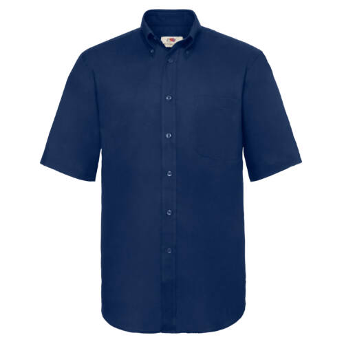 Fruit of the Loom Short Sleeve Oxford Shirt Short Sleeve Oxford Shirt – 2XL, Navy-32