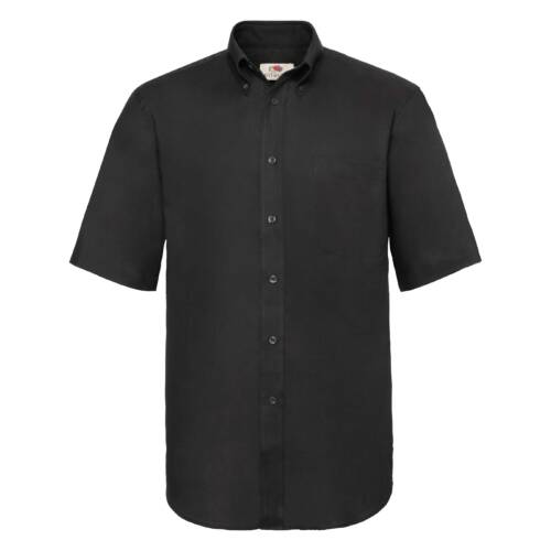 Fruit of the Loom Short Sleeve Oxford Shirt Short Sleeve Oxford Shirt – 2XL, Black-36