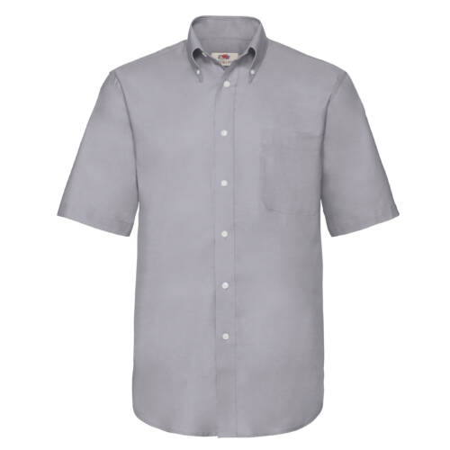 Fruit of the Loom Short Sleeve Oxford Shirt Short Sleeve Oxford Shirt – 2XL, Oxford Grey-OC