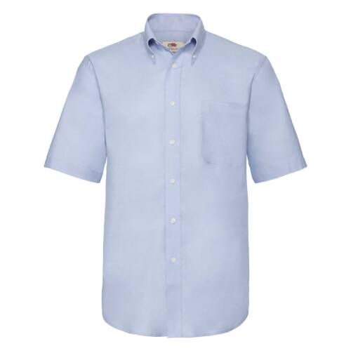 Fruit of the Loom Short Sleeve Oxford Shirt Short Sleeve Oxford Shirt – 2XL, Oxford Blue-OD