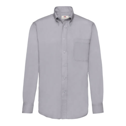 Fruit of the Loom Long Sleeve Oxford Shirt Long Sleeve Oxford Shirt – 2XL, Oxford Grey-OC