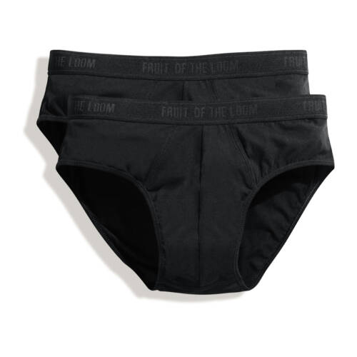 Fruit of the Loom Classic Sport Brief 2er Pack Classic Sport Brief 2er Pack – 2XL, Black-36