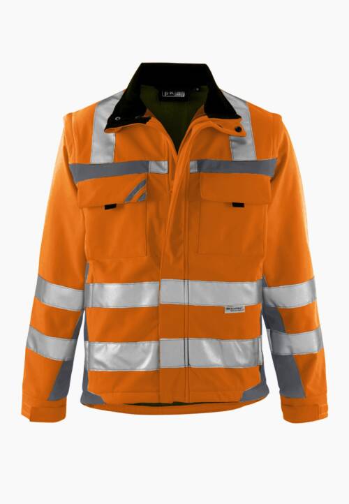 PKA Softshelljacke WARNSCHUTZ Softshelljacke WARNSCHUTZ – 2XL, orange/grau-O